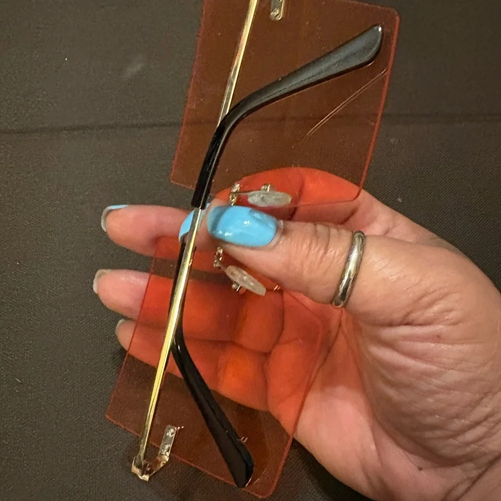 Square Orange Sunglasses